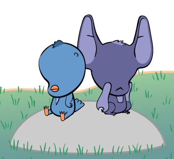 Unmasked Template of Bird and Bat to Save to Yor Hard Drive and Draw On